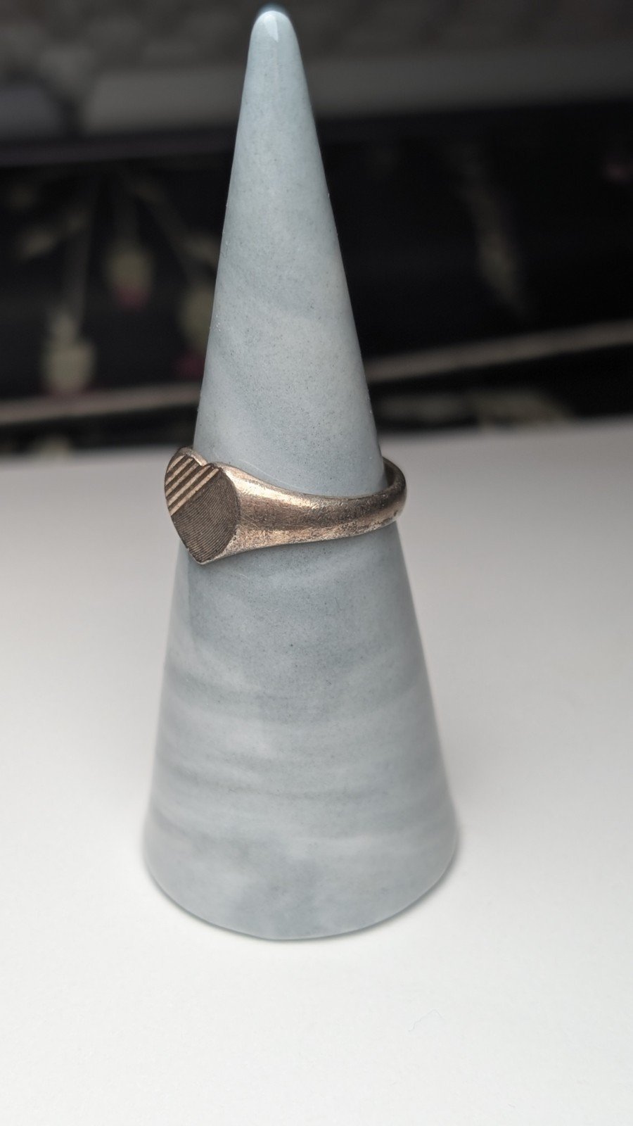 Vintage Sterling Silver 1975 Made In London Heart Signet Ring | Size O | 925 - Image 6