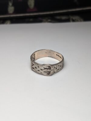 Vintage Sterling Silver Celtic Belt Buckle Ring | Size X 1/2 | 925 Silver