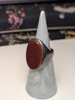 Vintage Sterling Silver Joachim S'Paliu Spain Carnelian Ring | Size N | 925