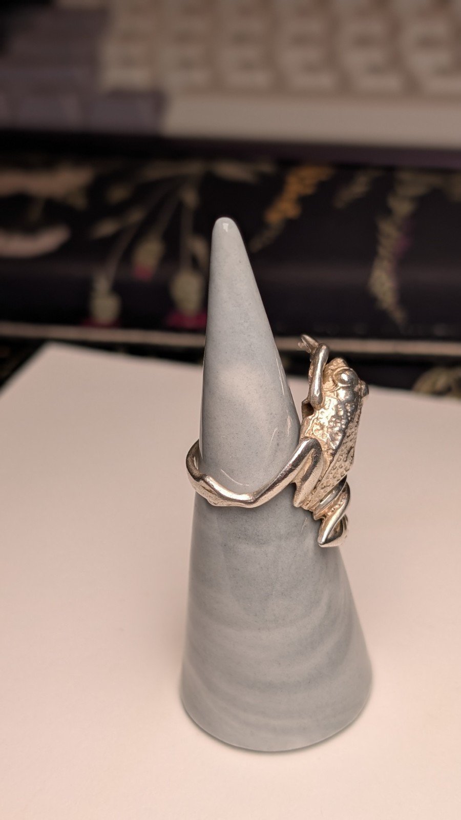 Vintage Sterling Silver Large Frog Ring | Size K | 925 Silver - Image 9