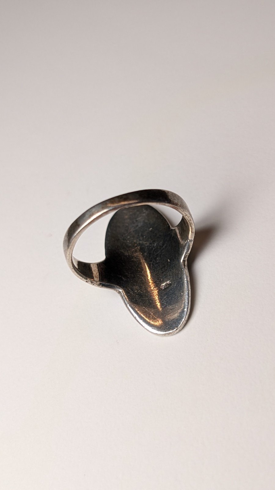 Vintage Sterling Silver Shield Ring | Size P 1/2 | 925 Silver - Image 2