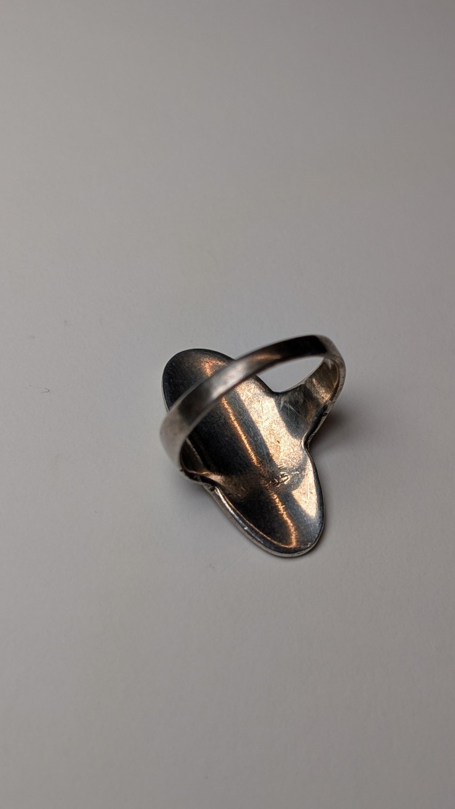 Vintage Sterling Silver Shield Ring | Size P 1/2 | 925 Silver - Image 3