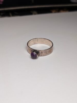 Vintage Sterling Silver Purple Amethyst Ring | Size R 1/2 | 925 Silver