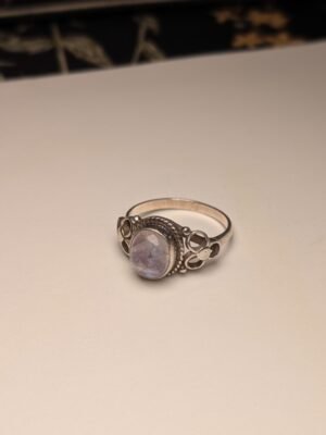 Vintage Sterling Silver Moonstone Ring | Size S | 925 Silver