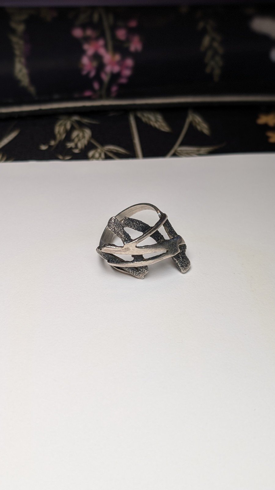 Vintage Sterling Silver Brutalist Ring | Size Q | 925 Silver - Image 5
