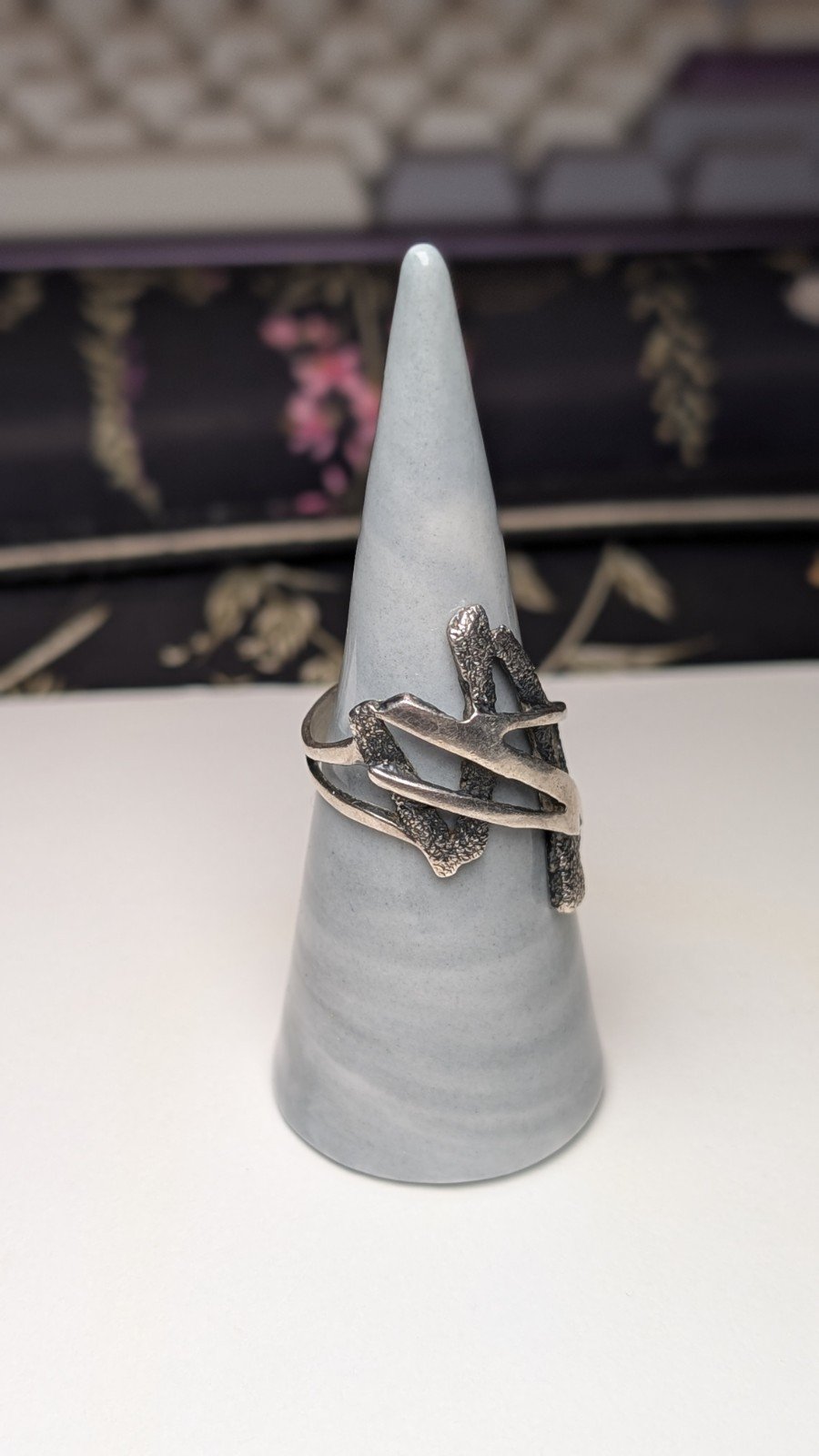 Vintage Sterling Silver Brutalist Ring | Size Q | 925 Silver - Image 7