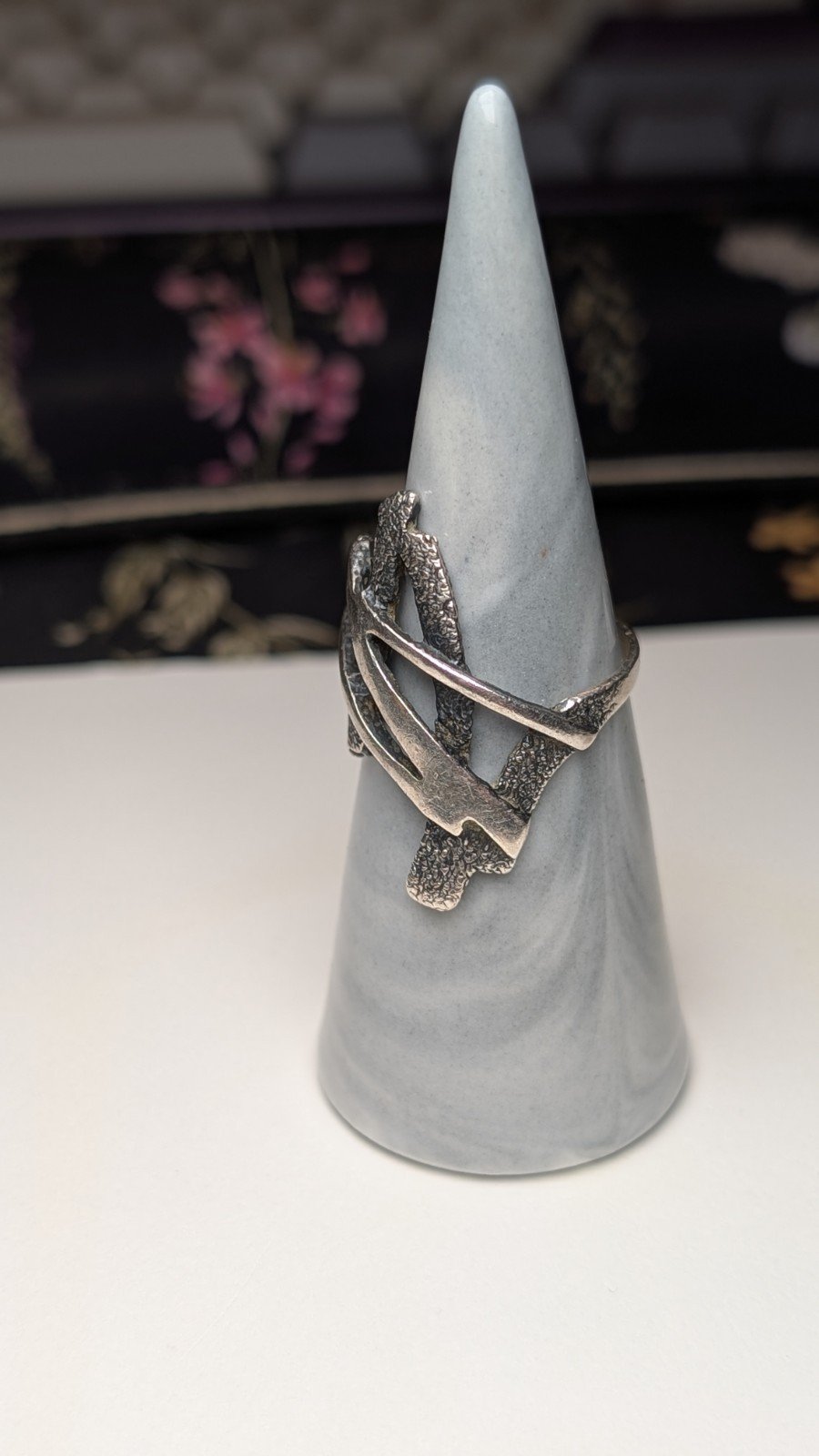 Vintage Sterling Silver Brutalist Ring | Size Q | 925 Silver - Image 10