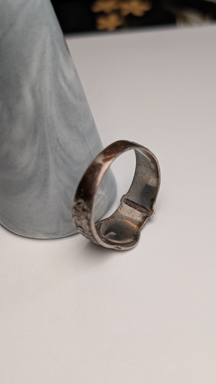 Vintage Sterling Silver 1978 Belt Buckle Ring | Size V | 925 Silver - Image 4