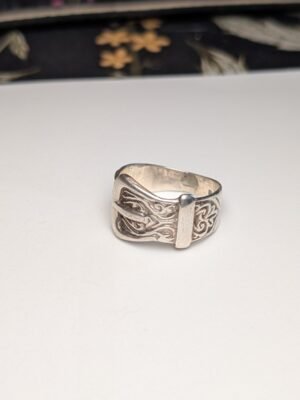 Vintage Sterling Silver 1976 Men's Belt Buckle Ring | Size R | 925 Silver