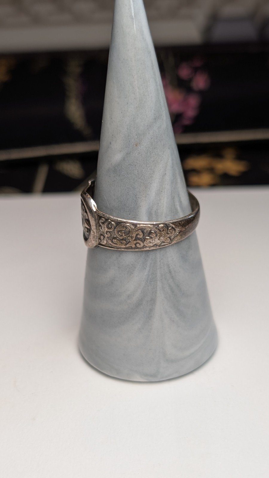 Vintage Sterling Silver 1978 Belt Buckle Ring | Size V | 925 Silver - Image 6