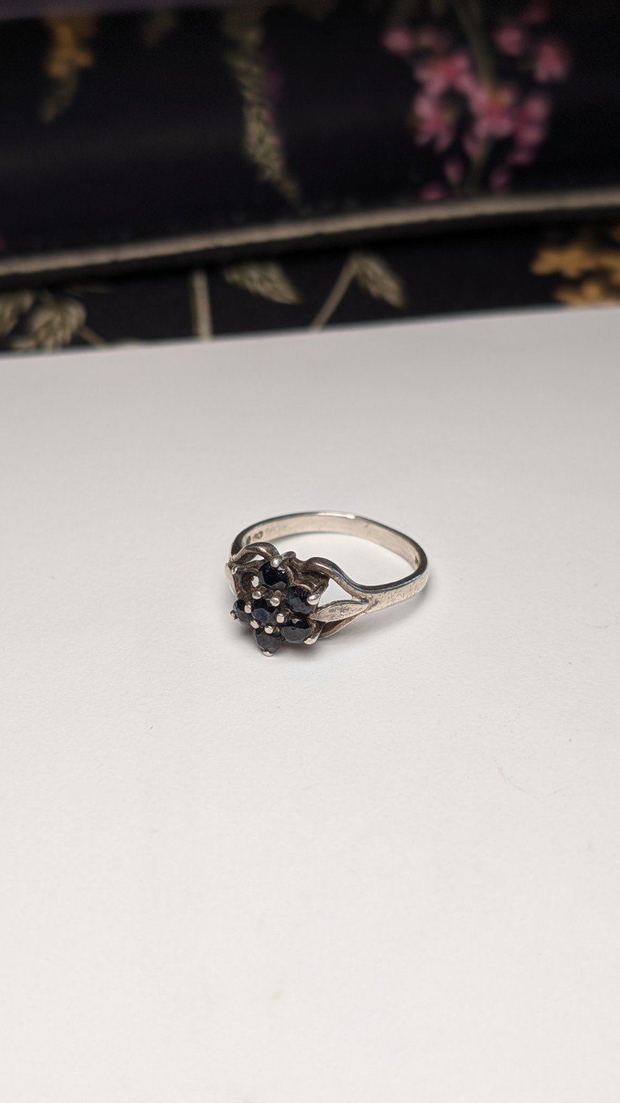 Vintage Sterling Silver Sapphire Gemstone Ring | Size O | 925 | Missing Stone - Image 2