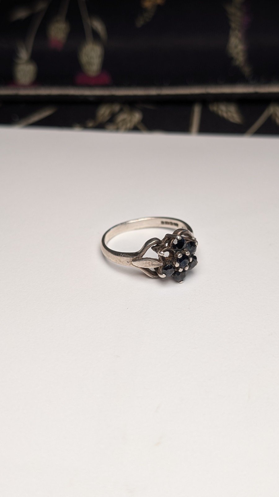 Vintage Sterling Silver Sapphire Gemstone Ring | Size O | 925 | Missing Stone - Image 3