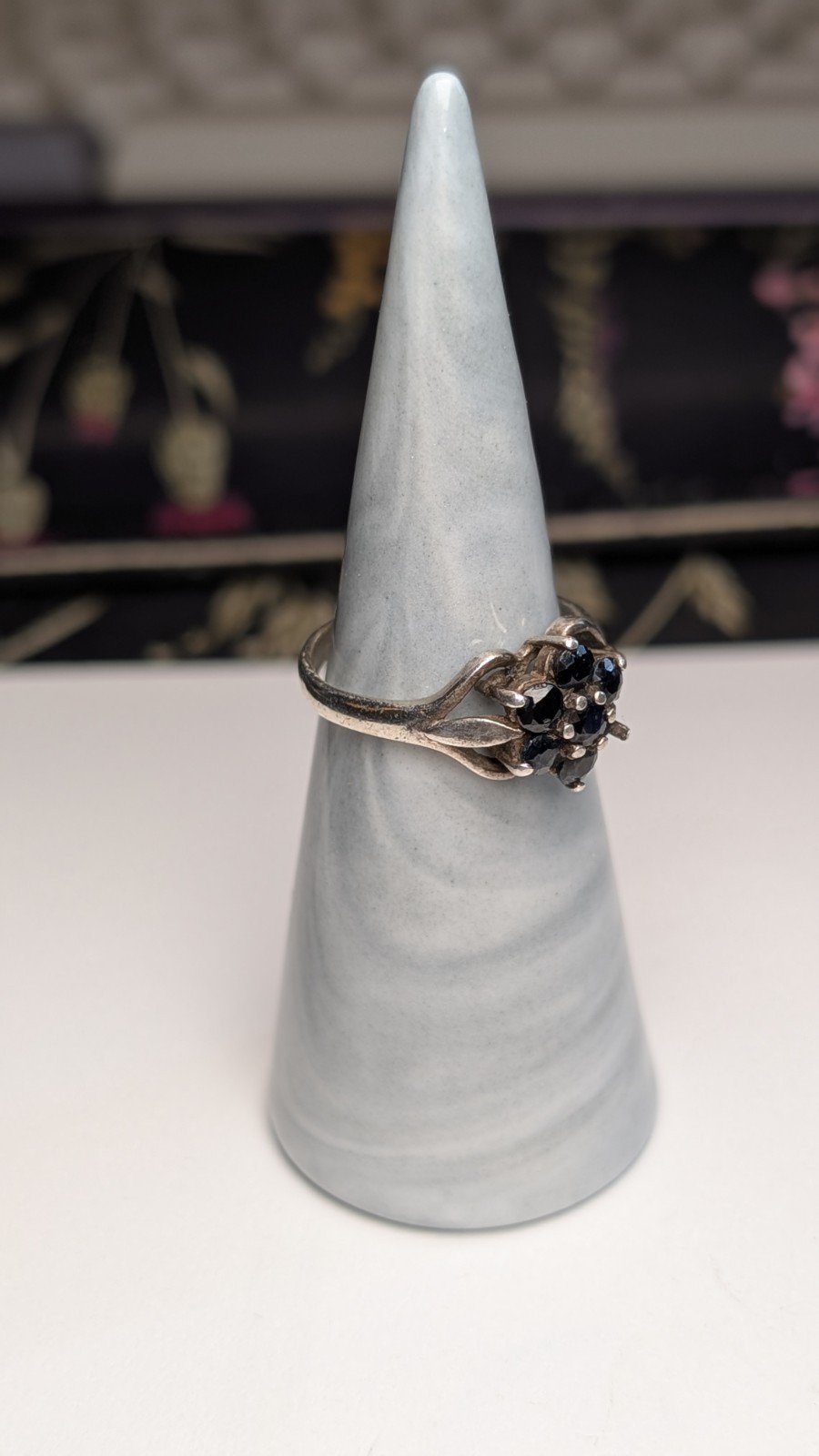 Vintage Sterling Silver Sapphire Gemstone Ring | Size O | 925 | Missing Stone - Image 4