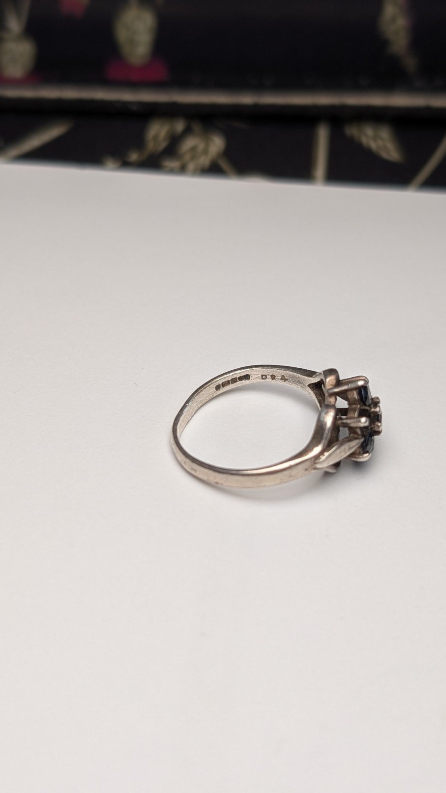 Vintage Sterling Silver Sapphire Gemstone Ring | Size O | 925 | Missing Stone - Image 5