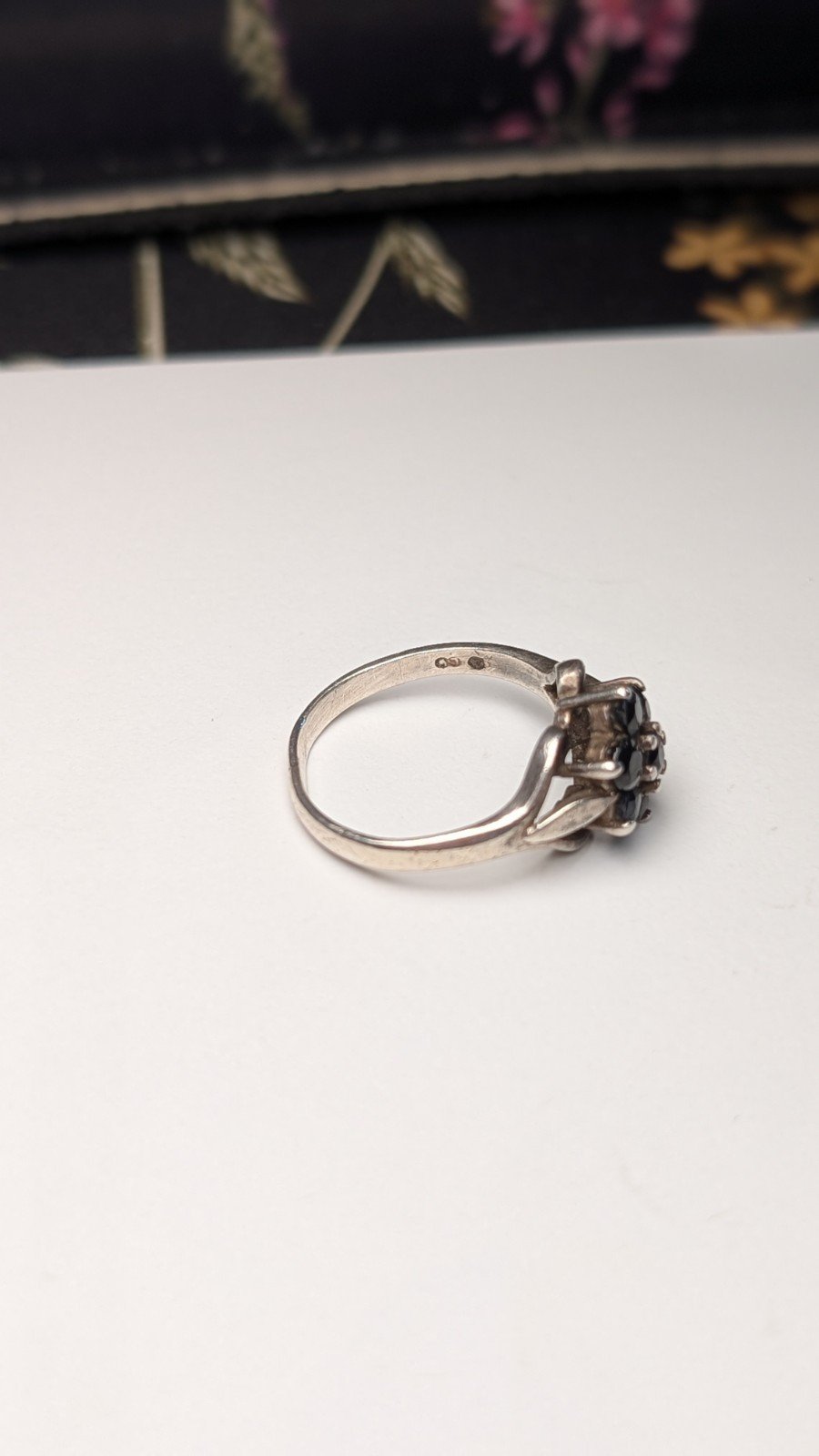 Vintage Sterling Silver Sapphire Gemstone Ring | Size O | 925 | Missing Stone - Image 6