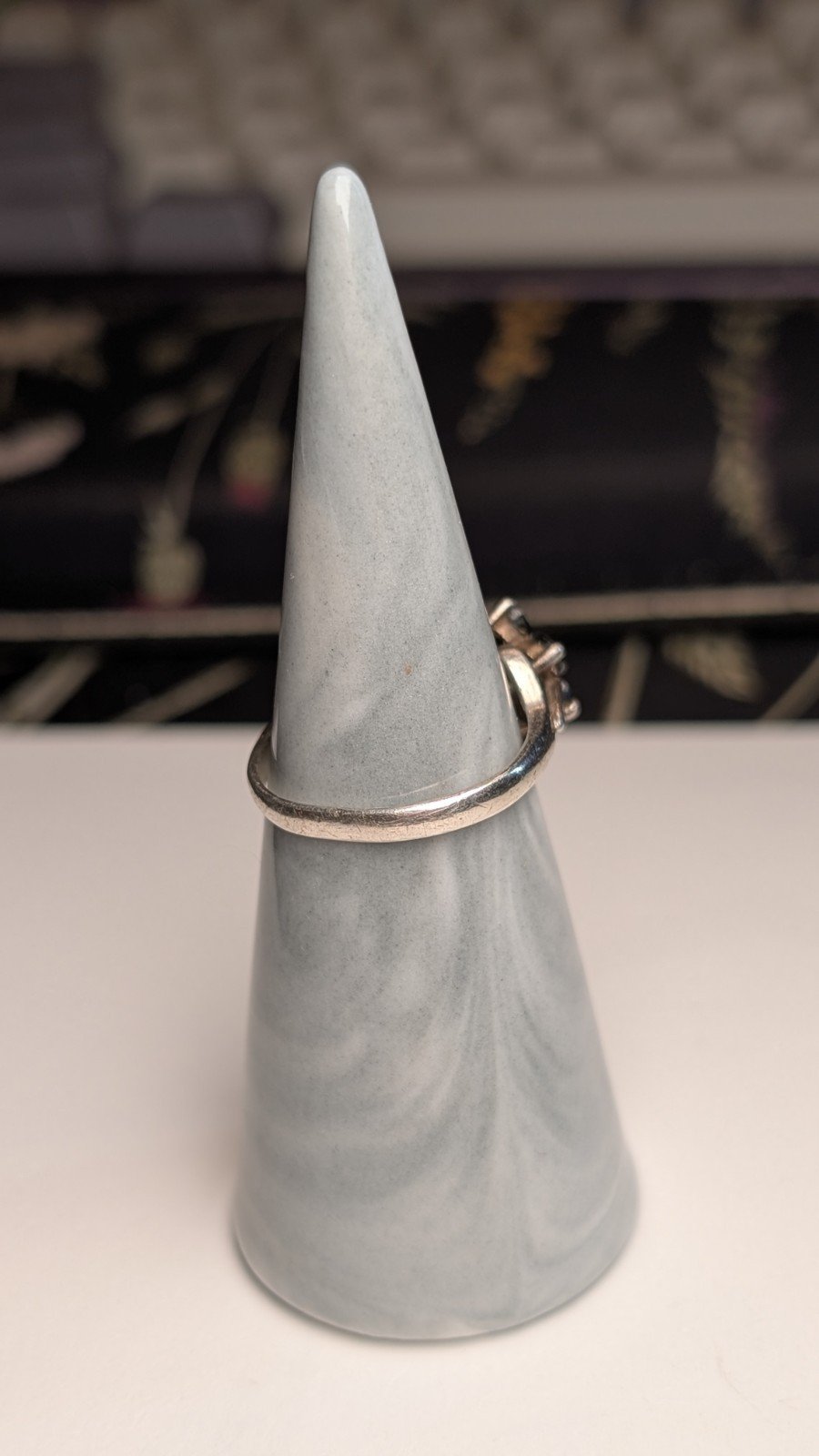 Vintage Sterling Silver Sapphire Gemstone Ring | Size O | 925 | Missing Stone - Image 7