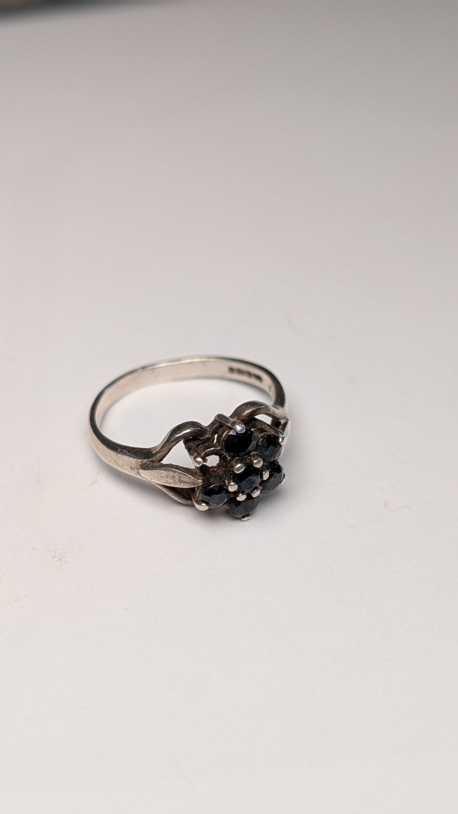 Vintage Sterling Silver Sapphire Gemstone Ring | Size O | 925 | Missing Stone - Image 10