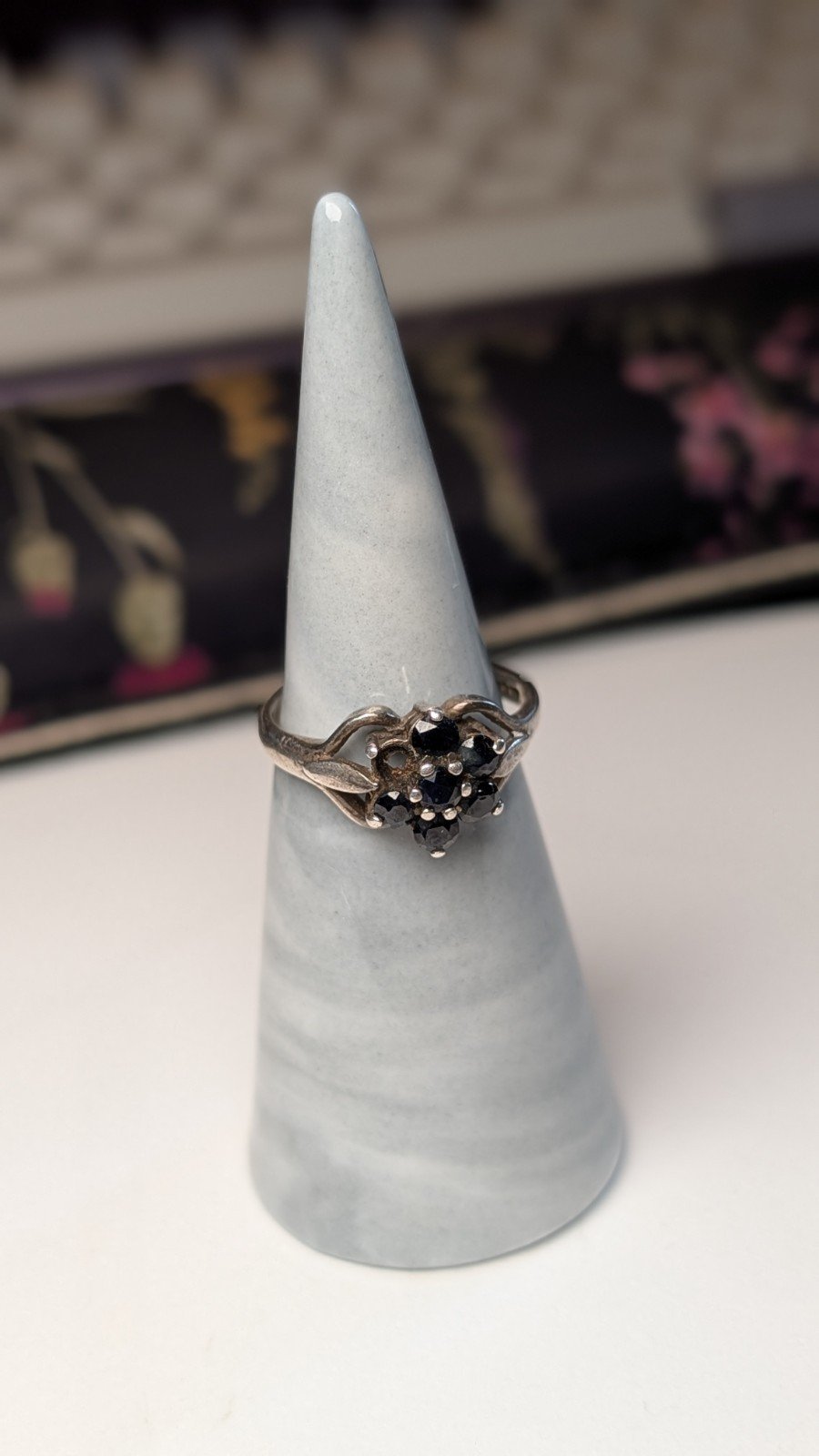 Vintage Sterling Silver Sapphire Gemstone Ring | Size O | 925 | Missing Stone - Image 11