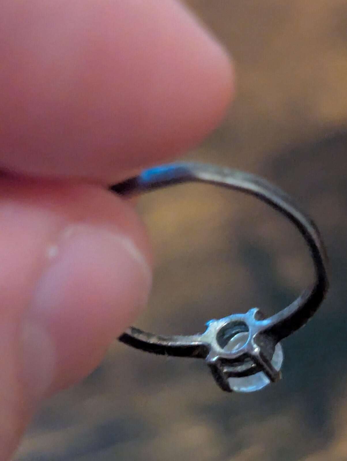 Vintage Sterling Silver Ring | Gemstone Unknown | Size L 1/2 - Image 11