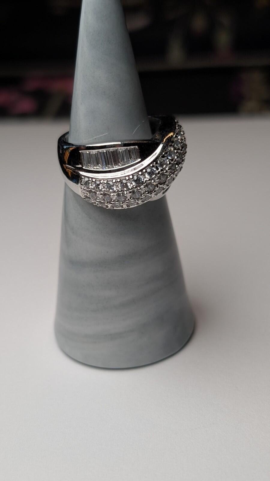 Vintage Sterling Silver DQCZ 3 Row Crossover Ring | Size N | 925 Silver - Image 7