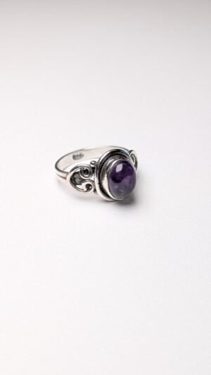 Vintage Sterling Silver Amethyst Ring | Size L 1/2 | 925 Silver Amethyst Ring