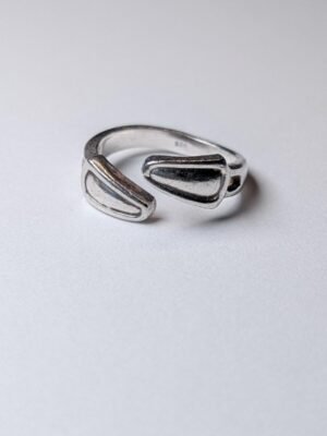 Vintage Sterling Silver Open End Wrap Ring | Size P | 925 Silver