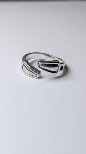 Vintage Sterling Silver Open End Wrap Ring | Size P | 925 Silver