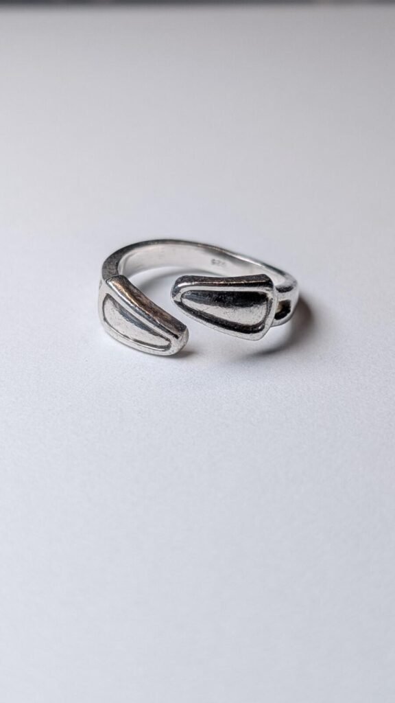 Vintage Sterling Silver Open End Wrap Ring | Size P | 925 Silver
