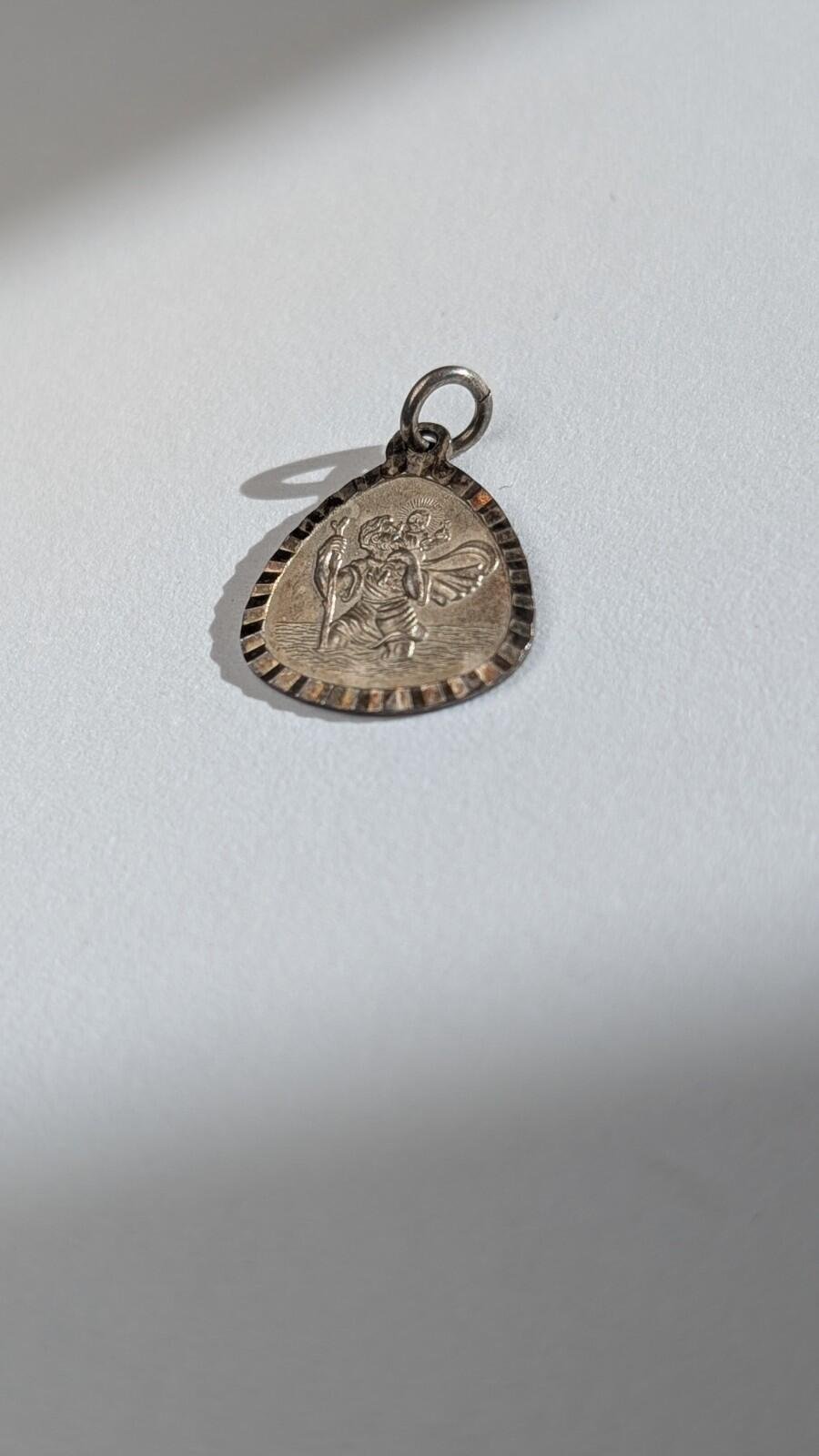Vintage Sterling Silver St Christopher Pendant | 925 Silver - Image 5