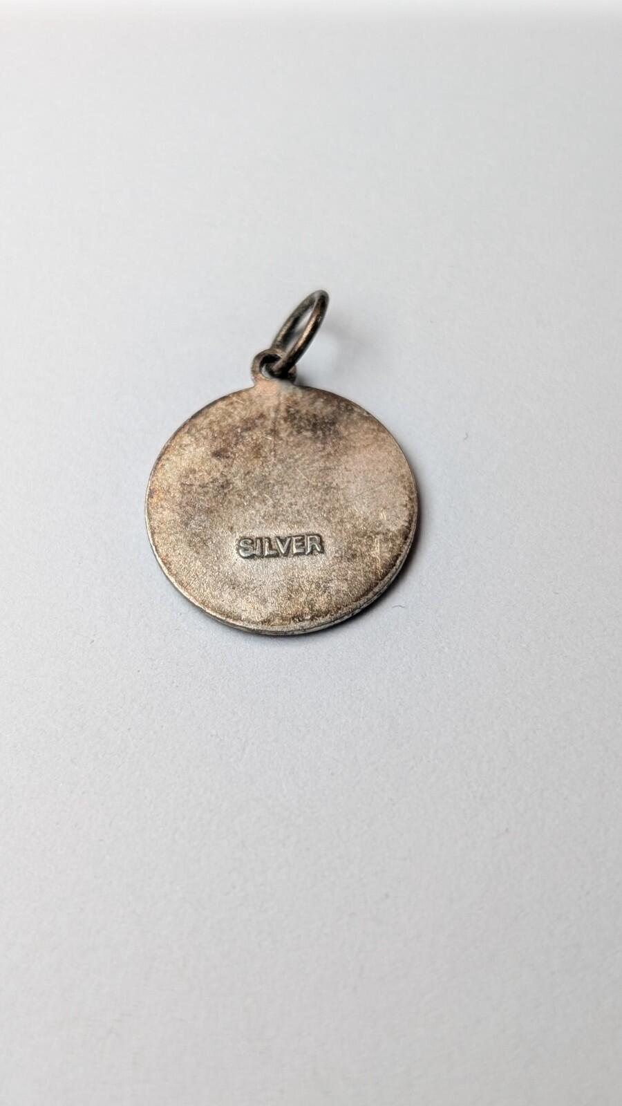 Vintage Sterling Silver St Christopher Pendant | 925 Silver - Image 2