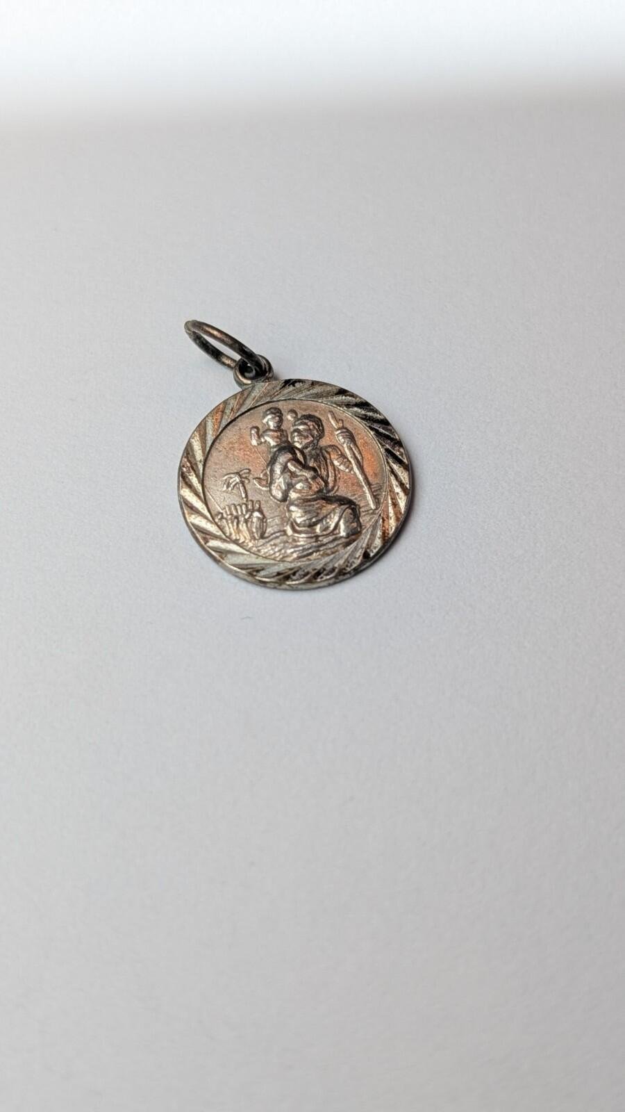 Vintage Sterling Silver St Christopher Pendant | 925 Silver - Image 3