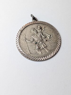 Vintage Sterling Silver St Christopher Pendant | 925 Silver Pendant | 7.3g