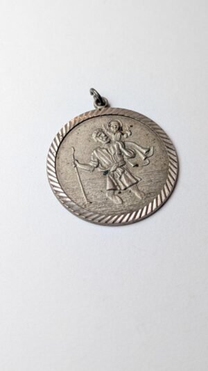 Vintage Sterling Silver St Christopher Pendant | 925 Silver Pendant | 7.3g