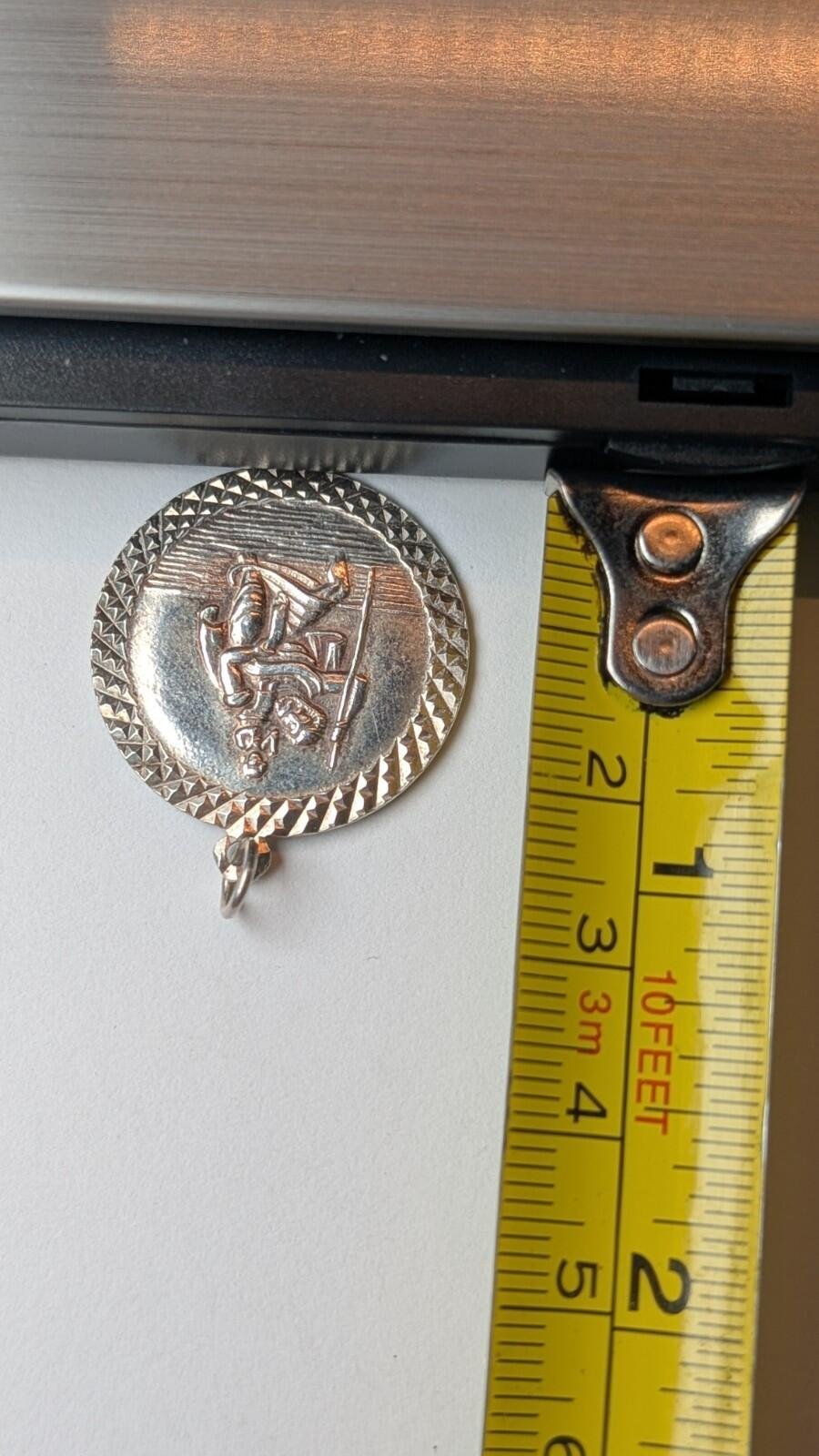 Vintage Sterling Silver St Christopher Pendant | 925 Silver Pendant | 5.00g - Image 2