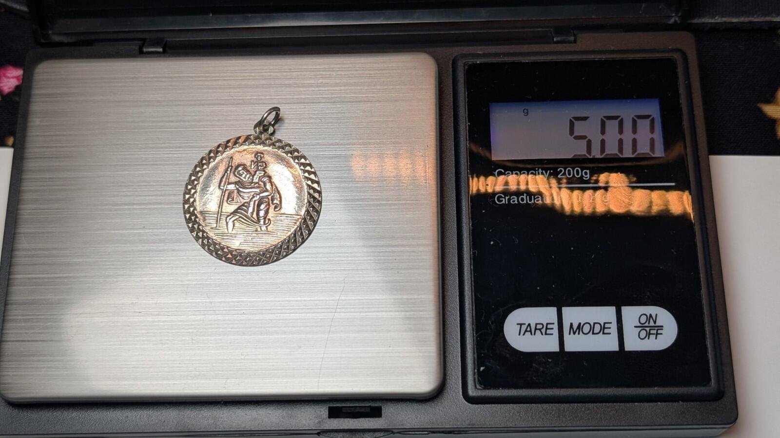 Vintage Sterling Silver St Christopher Pendant | 925 Silver Pendant | 5.00g - Image 3