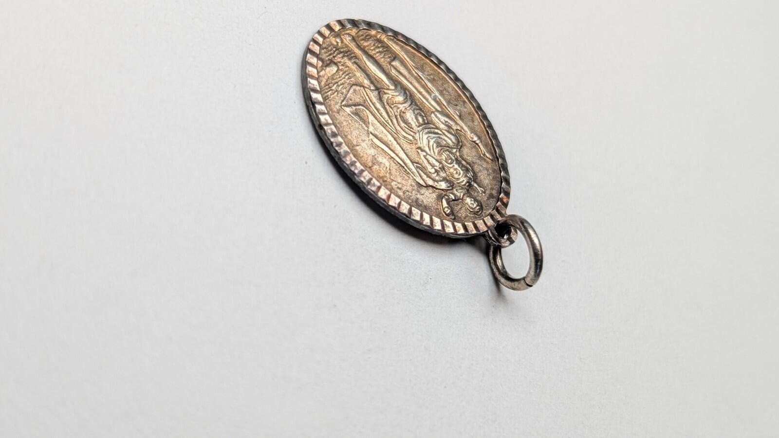 Vintage Sterling Silver St Christopher Pendant | 925 Silver Pendant - Image 5