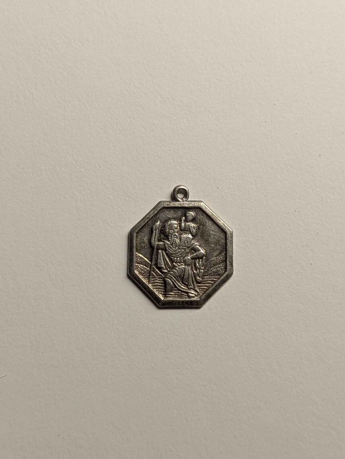 Vintage Sterling Silver St Christopher Pendant | 925 Silver - Image 2