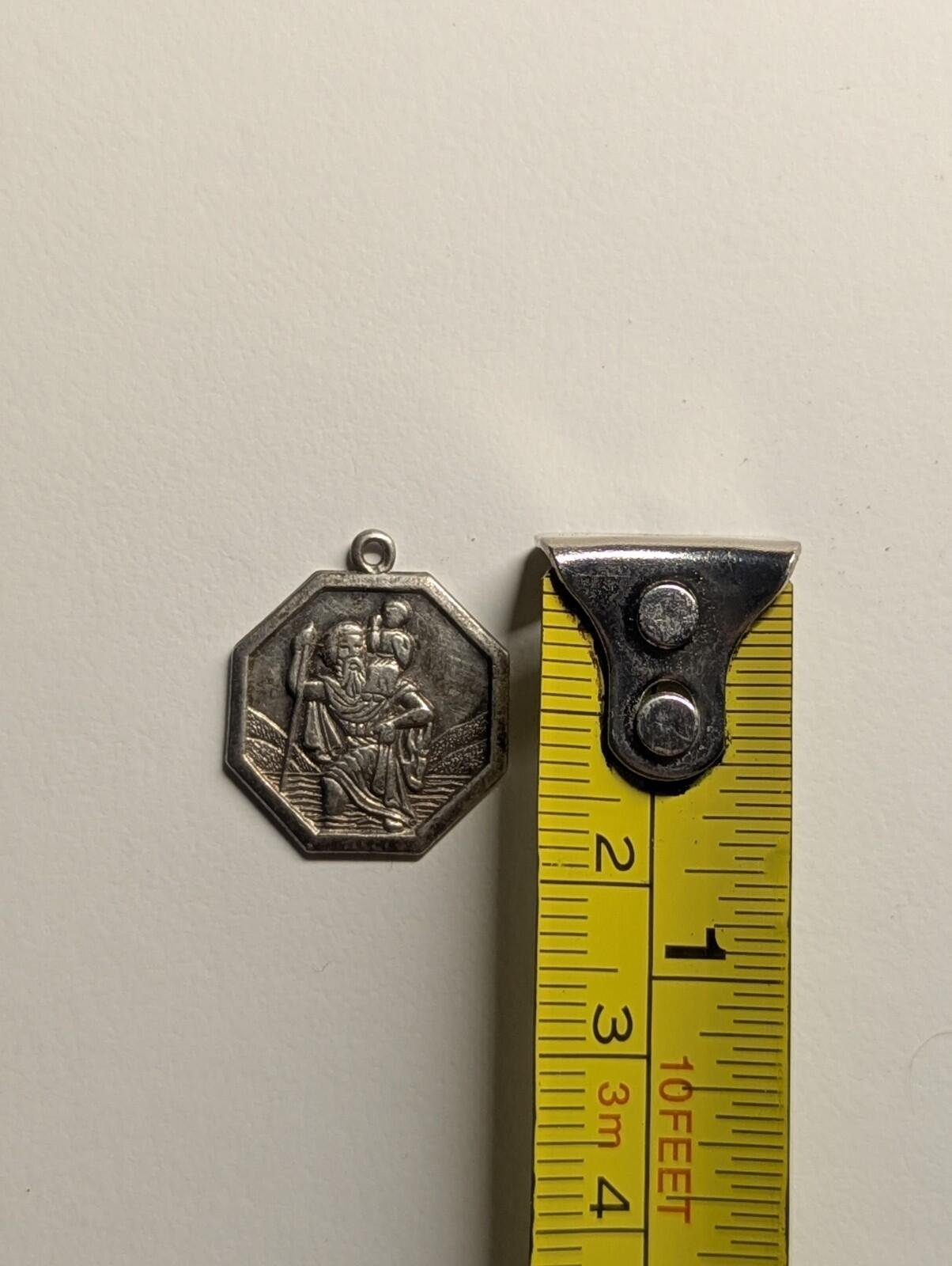 Vintage Sterling Silver St Christopher Pendant | 925 Silver - Image 3