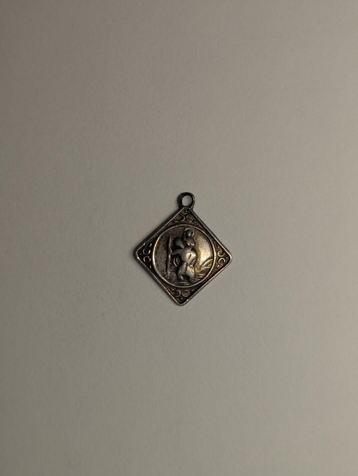 Vintage Sterling Silver 1956 St Christopher Pendant | 925 Silver - Image 2