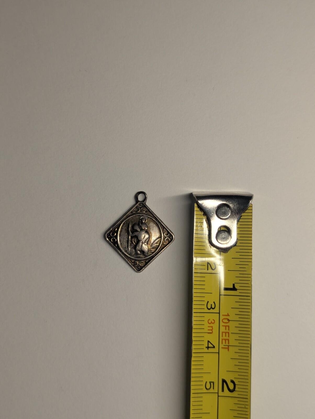 Vintage Sterling Silver 1956 St Christopher Pendant | 925 Silver - Image 3