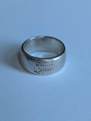Vintage Sterling Silver 2000 Greenwich Millennial Band Ring | Size L 1/2