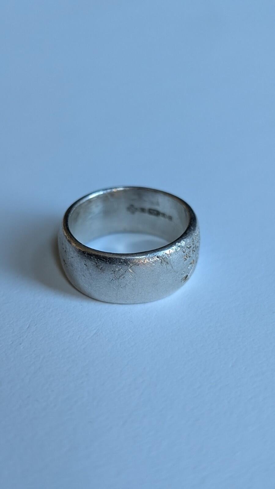 Vintage Sterling Silver 2000 Greenwich Millennial Band Ring | Size L 1/2 - Image 2