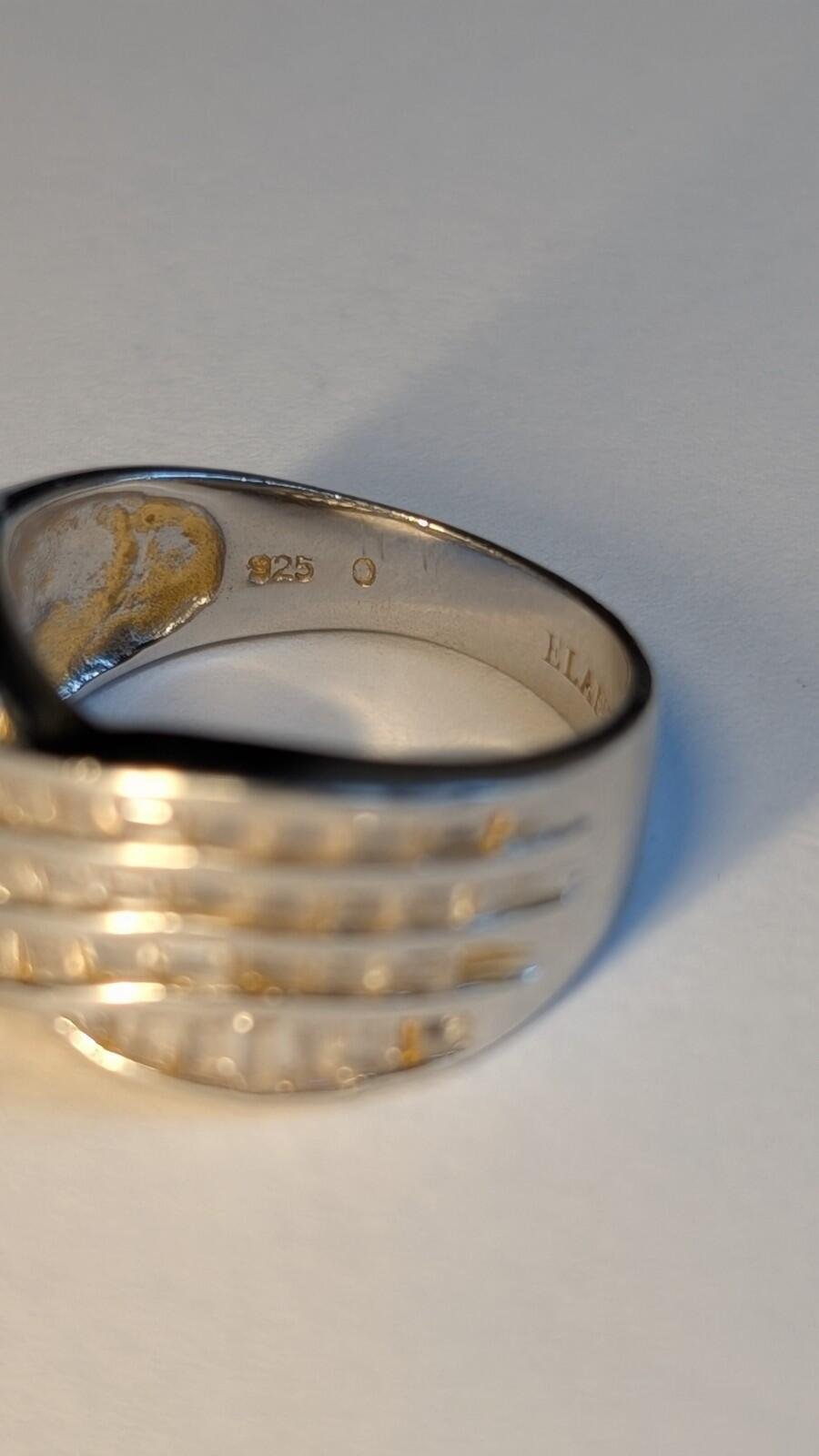 Vintage Sterling Silver ELANZA 5 Row Wave Ring | Size O | 925 Silver - Image 4
