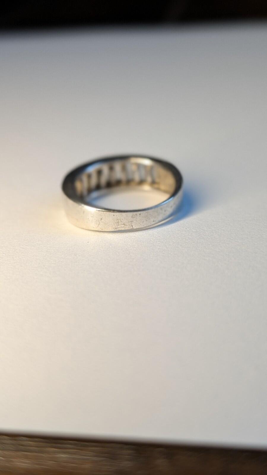 Vintage Sterling Silver Baguette Channel Set Ring | Size M 1/2 | 925 Silver - Image 4