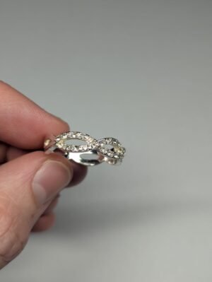 Vintage Costume Jewellery Clear Gemstones Ring | Size S 1/2