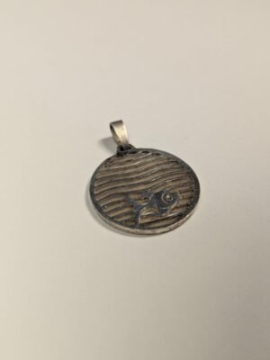 Vintage Sterling Silver Fish And Ocean Pendant | 925 Silver