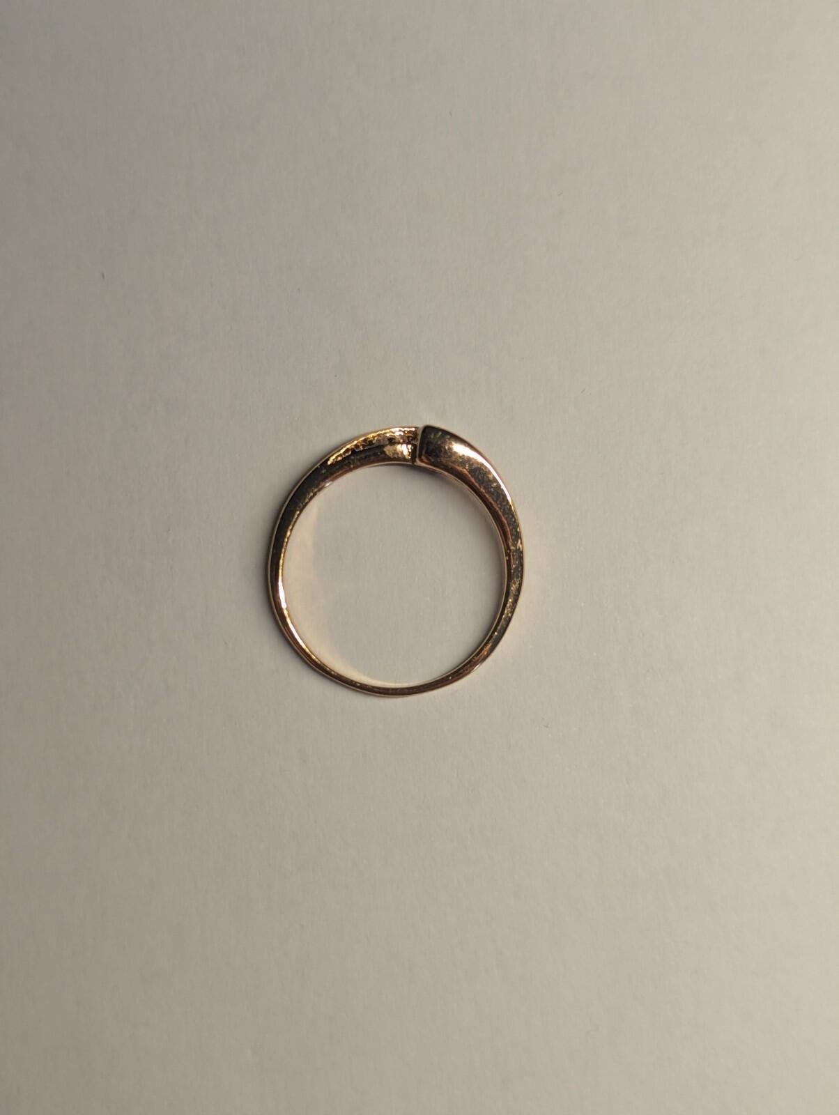 Costume Jewellery Rose Gold Tone With CZ Stones Ring Size R 1/2 - Image 8