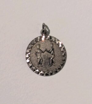 Vintage Sterling Silver Gemini Twins Zodiac Pendant | Zodiac Gemini Twins
