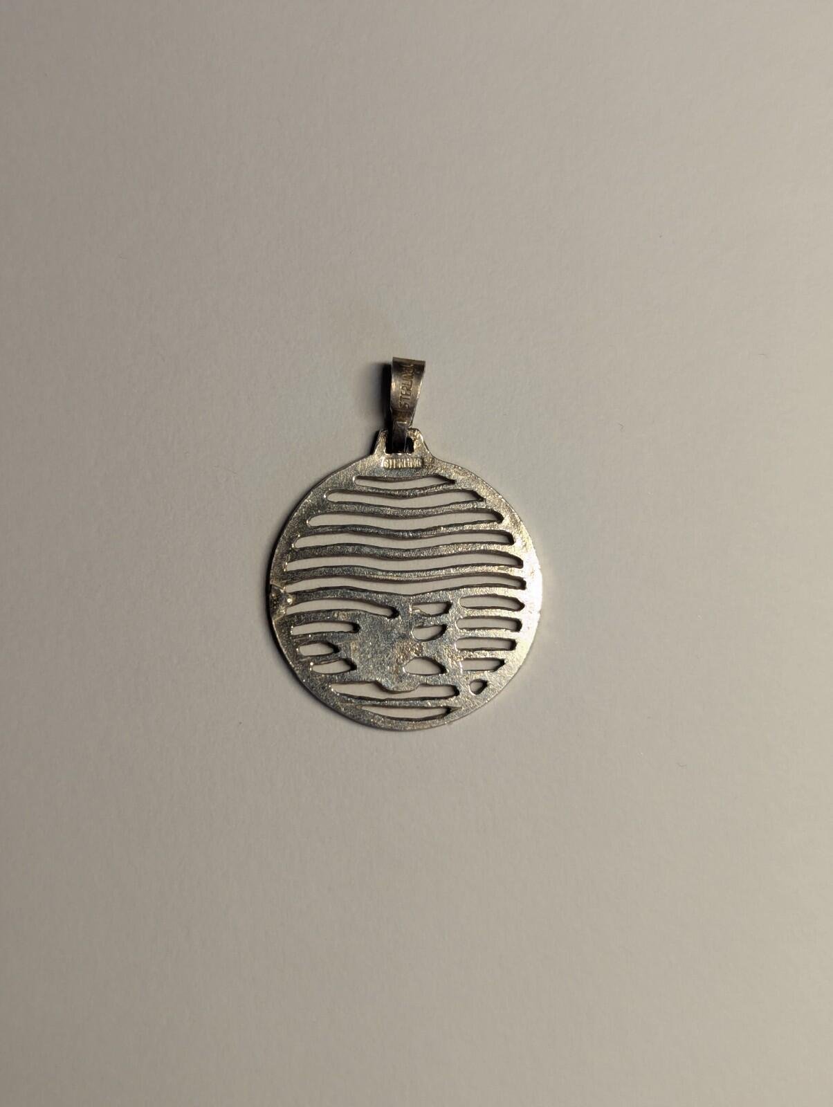 Vintage Sterling Silver Fish And Ocean Pendant | 925 Silver - Image 4