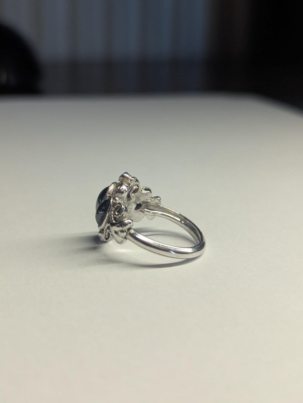 Costume Jewellery Silver Tone Reflective Ring | Size K-L - Image 4